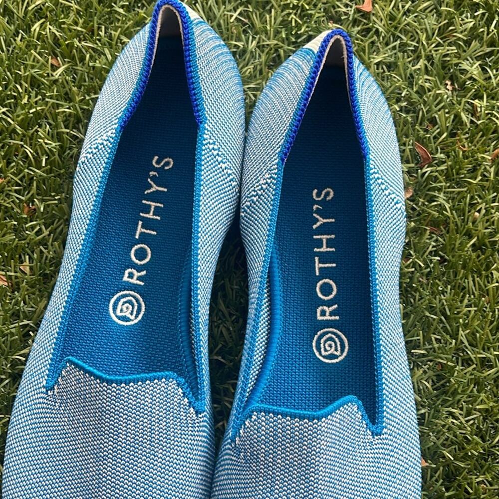 Rothy’s the loafer indigo cloud size 10 woman flat shoes - Picture 4 of 9